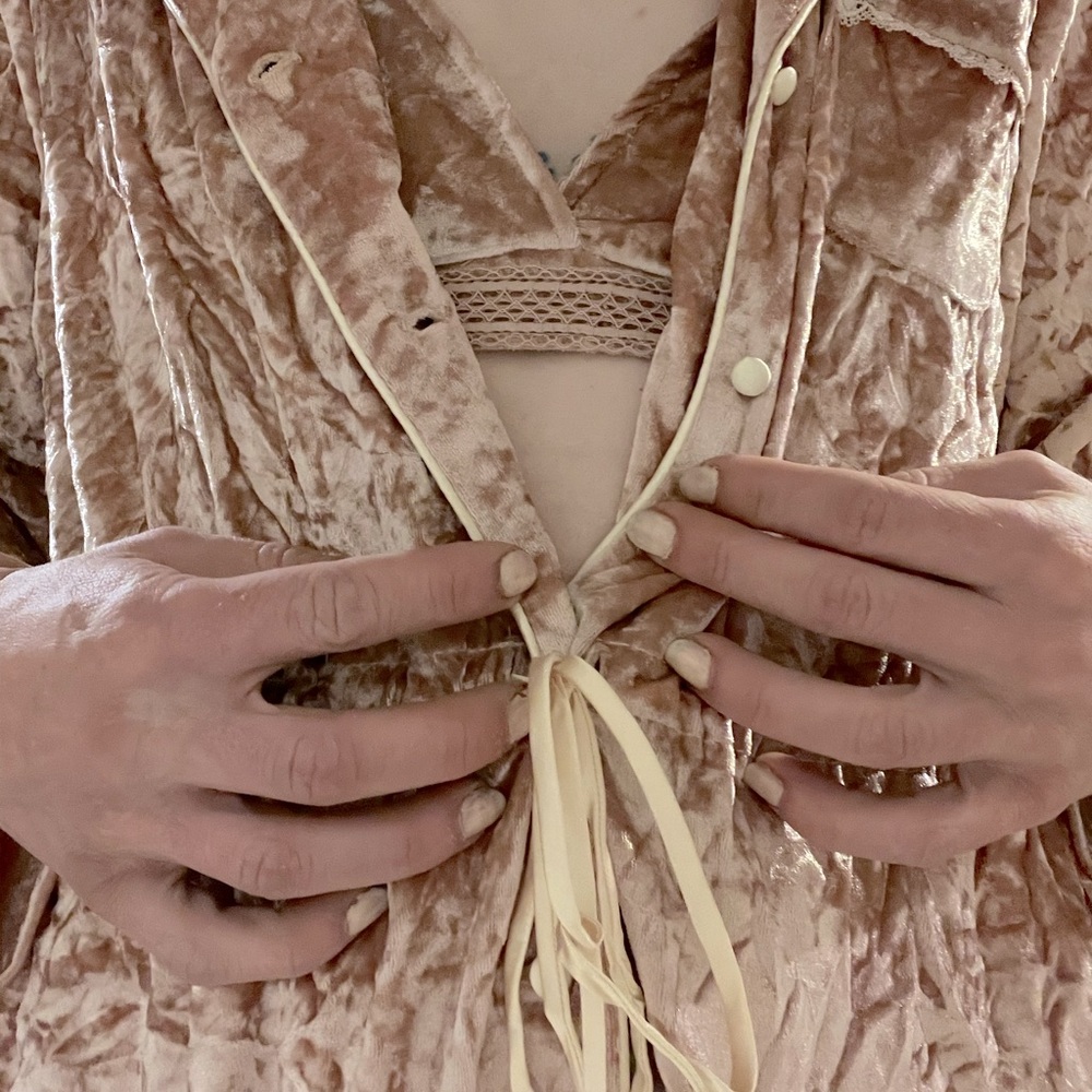 Pink Smoking Jacket & Bralette